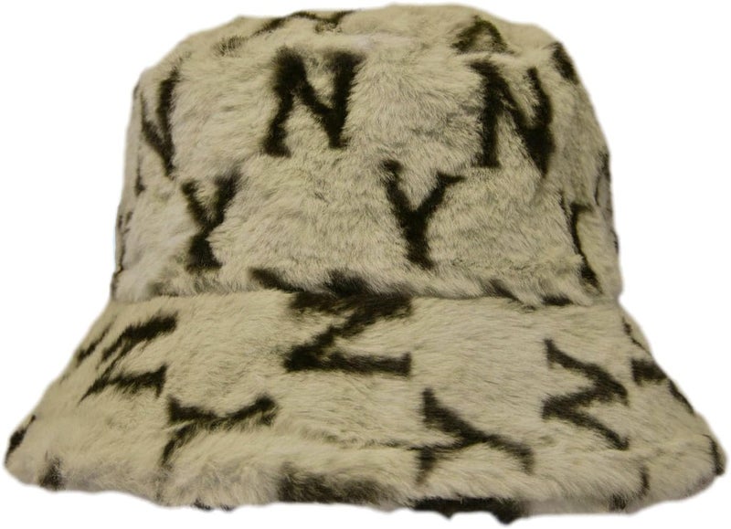 Glory Max Winter Fluffy Plush Bucket Hat Cozy Faux Fur Wide Brim Adjustable Size for Women - Image 2